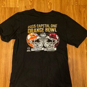 Black 2015 Capital One Orange Bowl Clemson vs Oklahoma T-Shirt